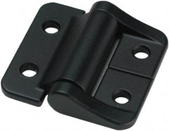 Value Collection - 1.58" Long x 1-1/2" Wide, Aluminum Door Hinge - Aluminum, Black Finish - Exact Tool & Supply