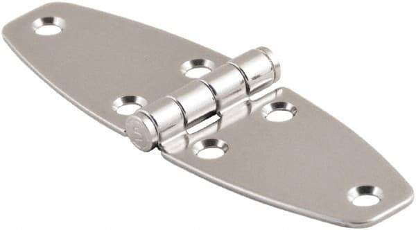Made in USA - 4.02" Long x 4.65" Wide, Cabinet Hinge - 316 Stainless Steel, High Gloss Finish - Exact Tool & Supply