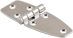 Made in USA - 3.22" Long x 3.86" Wide, Cabinet Hinge - 316 Stainless Steel, High Gloss Finish - Exact Tool & Supply