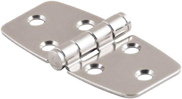 Made in USA - 2.44" Long x 3.07" Wide, Cabinet Hinge - 316 Stainless Steel, High Gloss Finish - Exact Tool & Supply