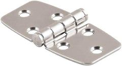 Made in USA - 2.44" Long x 3.07" Wide, Cabinet Hinge - 316 Stainless Steel, High Gloss Finish - Exact Tool & Supply