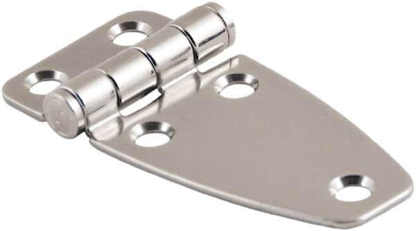 Made in USA - 2.52" Long x 3.07" Wide, Cabinet Hinge - 316 Stainless Steel, High Gloss Finish - Exact Tool & Supply