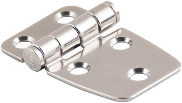 Made in USA - 1.73" Long x 2.28" Wide, Cabinet Hinge - 316 Stainless Steel, High Gloss Finish - Exact Tool & Supply