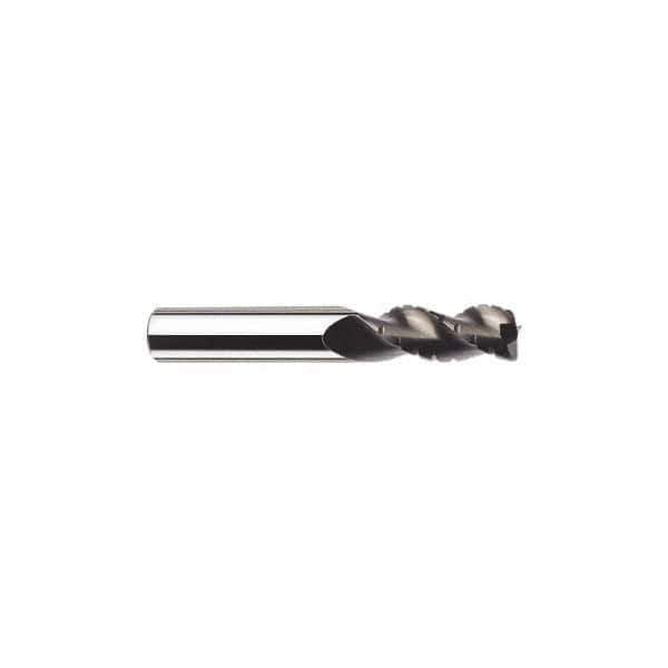 SGS - 10mm Diam, 22mm LOC, 3 Flute Solid Carbide 0.3mm Corner Radius Roughing End Mill - Uncoated, 72mm OAL, 10mm Shank Diam, Single End, Centercutting, 38° Helix - Exact Tool & Supply