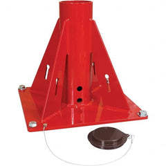 THERN - Davit Crane Bases Base Type: Pedestal Base Finish/Coating: Galvanized - Exact Tool & Supply