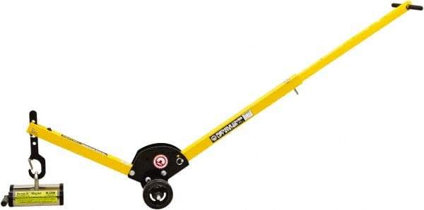Mag-Mate - 400 Lb Load Capacity, Lift Magnet Dolly - 10" High x 41" Long x 13" Wide, 2 Poles - Exact Tool & Supply