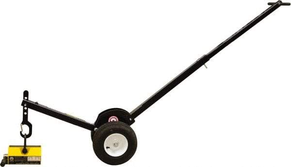 Mag-Mate - 400 Lb Load Capacity, Lift Magnet Dolly - 12" High x 41" Long x 13" Wide, 2 Poles - Exact Tool & Supply