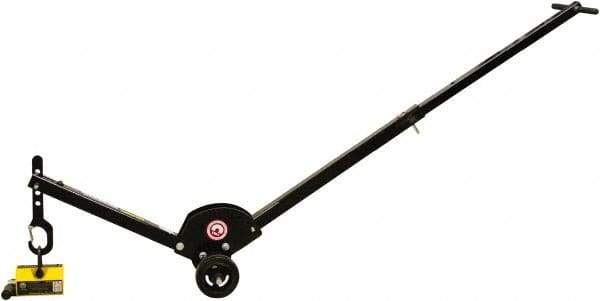 Mag-Mate - 400 Lb Load Capacity, Lift Magnet Dolly - 10" High x 41" Long x 13" Wide, 2 Poles - Exact Tool & Supply