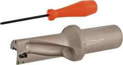 Hertel - 2-3/4" Max Drill Depth, 2xD, 1-3/8" Diam, Indexable Insert Drill - 2 Inserts, 1-1/2" Shank Diam, Straight Shank - Exact Tool & Supply
