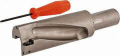 Hertel - 4-3/4" Max Drill Depth, 2xD, 2-3/8" Diam, Indexable Insert Drill - 2 Inserts, 1-1/2" Shank Diam, Straight Shank - Exact Tool & Supply