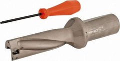 Hertel - 3-15/16" Max Drill Depth, 3xD, 1-5/16" Diam, Indexable Insert Drill - 2 Inserts, 1-1/2" Shank Diam, Straight Shank - Exact Tool & Supply