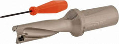 Hertel - 3" Max Drill Depth, 3xD, 1" Diam, Indexable Insert Drill - 2 Inserts, 1-1/4" Shank Diam, Straight Shank - Exact Tool & Supply