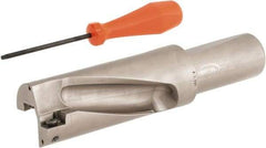 Hertel - 3-7/8" Max Drill Depth, 2xD, 1-15/16" Diam, Indexable Insert Drill - 2 Inserts, 1-1/2" Shank Diam, Straight Shank - Exact Tool & Supply