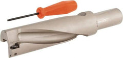 Hertel - 6-3/8" Max Drill Depth, 3xD, 2-1/8" Diam, Indexable Insert Drill - 2 Inserts, 1-1/2" Shank Diam, Straight Shank - Exact Tool & Supply