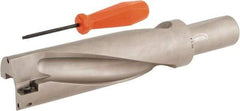 Hertel - 6-3/4" Max Drill Depth, 3xD, 2-1/4" Diam, Indexable Insert Drill - 2 Inserts, 1-1/2" Shank Diam, Straight Shank - Exact Tool & Supply