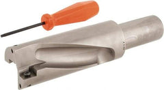Hertel - 4-1/2" Max Drill Depth, 2xD, 2-1/4" Diam, Indexable Insert Drill - 2 Inserts, 1-1/2" Shank Diam, Straight Shank - Exact Tool & Supply