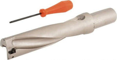 Hertel - 7" Max Drill Depth, 4xD, 1-3/4" Diam, Indexable Insert Drill - 2 Inserts, 1-1/2" Shank Diam, Straight Shank - Exact Tool & Supply
