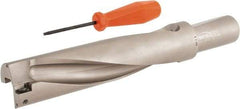 Hertel - 8" Max Drill Depth, 4xD, 2" Diam, Indexable Insert Drill - 2 Inserts, 1-1/2" Shank Diam, Straight Shank - Exact Tool & Supply