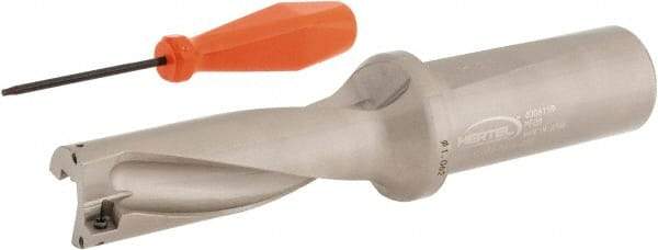 Hertel - 3-3/16" Max Drill Depth, 3xD, 1-1/16" Diam, Indexable Insert Drill - 2 Inserts, 1-1/4" Shank Diam, Straight Shank - Exact Tool & Supply