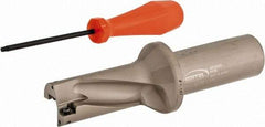 Hertel - 2-3/8" Max Drill Depth, 2xD, 1-3/16" Diam, Indexable Insert Drill - 2 Inserts, 1-1/4" Shank Diam, Straight Shank - Exact Tool & Supply