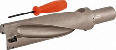 Hertel - 7-1/8" Max Drill Depth, 3xD, 2-3/8" Diam, Indexable Insert Drill - 2 Inserts, 1-1/2" Shank Diam, Straight Shank - Exact Tool & Supply