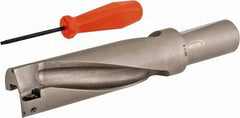 Hertel - 5-13/16" Max Drill Depth, 3xD, 1-15/16" Diam, Indexable Insert Drill - 2 Inserts, 1-1/2" Shank Diam, Straight Shank - Exact Tool & Supply