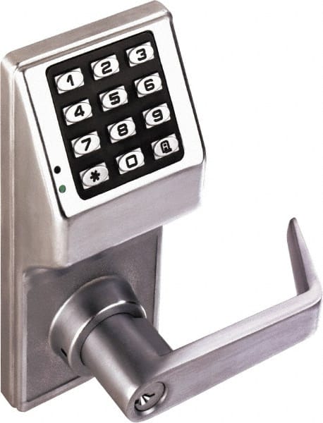 Alarm Lock - Combination Entry with Key Override Lever Lockset for 1-5/8 to 1-7/8" Thick Doors - Exact Tool & Supply