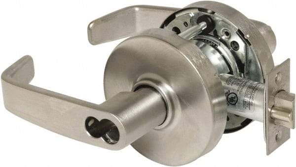 Sargent - Storeroom Lever Lockset - 2-3/4" Back Set, Steel, Brushed Chrome Finish - Exact Tool & Supply