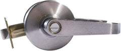 Arrow Lock - Entry Lever Lockset - 2-3/4" Back Set, Steel, Brushed Chrome Finish - Exact Tool & Supply
