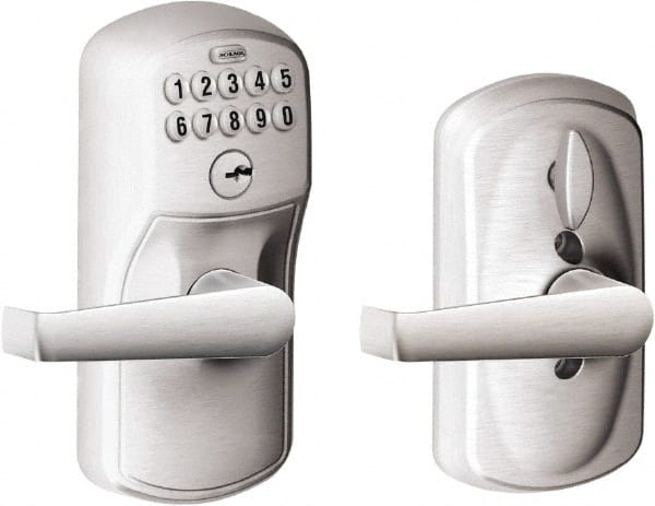 Schlage - Combination Entry Lever Lockset for 1-1/8 to 1-3/4" Thick Doors - Exact Tool & Supply