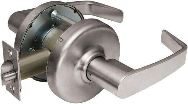 Corbin Russwin - Passage Lever Lockset - 2-3/4" Back Set, Steel, Brushed Chrome Finish - Exact Tool & Supply