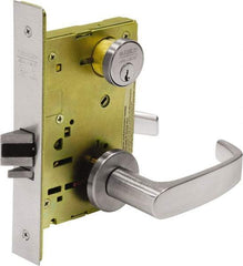 Sargent - Classroom Lever Lockset - 2-3/4" Back Set, Steel, Brushed Chrome Finish - Exact Tool & Supply