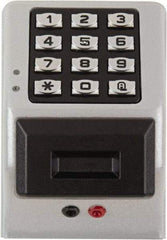 Alarm Lock - Combination Entry Lever Lockset - 2-3/4" Back Set, Steel, Silver Finish - Exact Tool & Supply