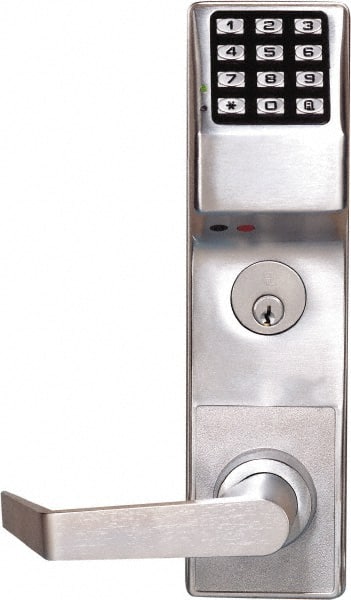 Alarm Lock - Combination Entry with Key Override Lever Lockset for 1-3/4" Thick Doors - Exact Tool & Supply