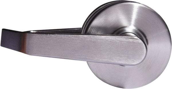 Arrow Lock - Entry Lever Lockset - 2-3/4" Back Set, Steel, Brushed Chrome Finish - Exact Tool & Supply