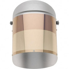 Oberon - Face Shield & Headgear Set - SPLIT COBALT BLUE/GOLD HEAT REFLECTIVE FACESHLD - Exact Tool & Supply
