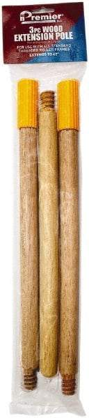 Premier Paint Roller - 3.5' Long Paint Roller Extension Pole - Wood - Exact Tool & Supply