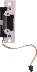Adams Rite - 3.38" Long x 1" Wide, Clear Anodized Finish, Electric Door Strike - Field Selectable 12, 16, or 24 VAC/DC, VAC/VDC Power, Zinc Alloy - Exact Tool & Supply