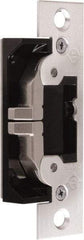 Adams Rite - 3.38" Long x 1" Wide, Clear Anodized Finish, Electric Door Strike - Field Selectable 12, 16, or 24 VAC/DC, VAC/VDC Power, Zinc Alloy - Exact Tool & Supply