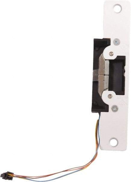 Adams Rite - 3.38" Long x 1" Wide, Clear Anodized Finish, Electric Door Strike - Field Selectable 12, 16, or 24 VAC/DC, VAC/VDC Power, Zinc Alloy - Exact Tool & Supply