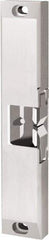 Hes - 9" Long x 3/4" Wide, Satin Stainless Steel Finish, Electric Door Strike - 12/24 VDC, VAC/VDC Power, Zinc Alloy - Exact Tool & Supply