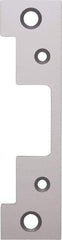 Hes - 4.88" Long x 1.06" Wide, Satin Stainless Steel Finish, Electric Door Strike Faceplate - 1, Electric Power, Zinc Alloy - Exact Tool & Supply