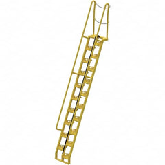 Vestil - 185-5/8" High 350 Lb Capacity 20 Step Alternating Tread Stair - Exact Tool & Supply
