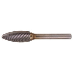 SH-5 Standard Cut Solid Carbide Bur-Flame Shape - Exact Tool & Supply