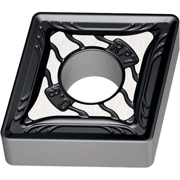 Walter - CNMG RP7 Grade WPP20S Turning Insert - TiCN+Al2O3+(TiCN) Finish, 80° Rhombic, 12.7mm Inscr Circle, 4.76mm Thick, 0.8mm Corner Radius - Exact Tool & Supply