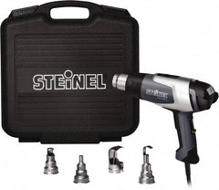 Steinel - 120 to 1,200°F Heat Setting, 4 to 13 CFM Air Flow, Heat Gun Kit - 120 Volts, 13.5 Amps, 1,600 Watts, 6' Cord Length - Exact Tool & Supply