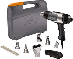 Steinel - 120 to 1,150°F Heat Setting, 4 to 13 CFM Air Flow, Heat Gun Kit - 120 Volts, 13.3 Amps, 1,600 Watts, 6' Cord Length - Exact Tool & Supply