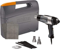 Steinel - 120 to 1,200°F Heat Setting, 4 to 13 CFM Air Flow, Heat Gun Kit - 120 Volts, 13.5 Amps, 1,600 Watts, 6' Cord Length - Exact Tool & Supply