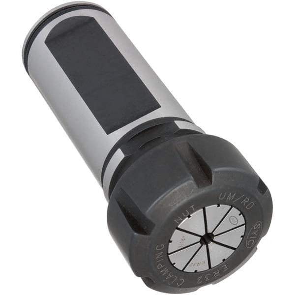 Techniks - 1/16 to 3/4" Capacity, 80mm Projection, Straight Shank, ER32 Collet Chuck - 4.65" OAL, 1-1/2" Shank Diam - Exact Tool & Supply
