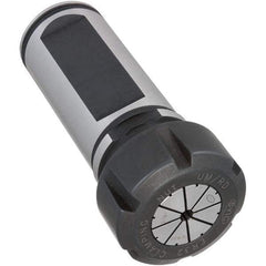 Techniks - 1/16 to 3/4" Capacity, 80mm Projection, Straight Shank, ER32 Collet Chuck - 4.65" OAL, 1-1/2" Shank Diam - Exact Tool & Supply